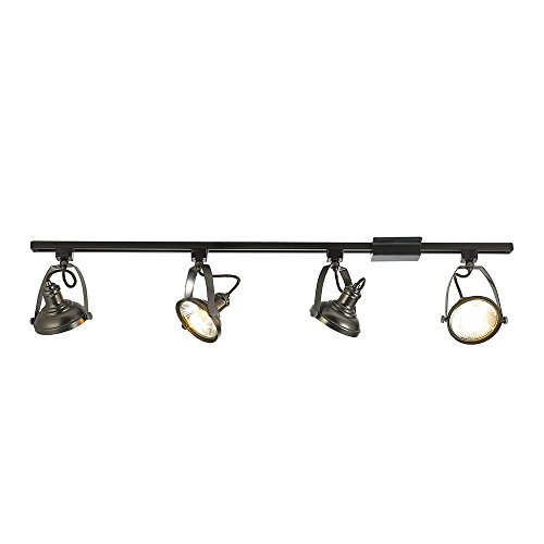 Catalina Lighting 16439-003 4-Light Linear Track Lighting Kit with Dimmable Adjustable Heads and Easy Installation, 42-Inch, Bronze, Bulbs Included