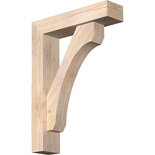 5 1/2"W x 22"D x 30"H Legacy Block Smooth Bracket w/Offset Brace, Douglas Fir