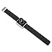 Wearlizer Genuine Leather Watch Band Replacement Strap w/ Metal Clasp for Apple Watch all Models 38mm Classic Buckle - Black