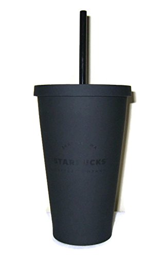 Starbucks acrylic cold cup grande tumbler - matte black, 16 fl oz