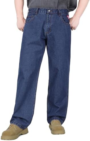 『 TEN DENIM TROUSERS BLUE S 』 Black Stallion FD10-34P Relaxed-Fit FR Stretch Denim Work Pants