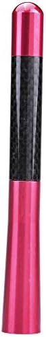 Smartbargain Aluminum 4.5" Screw-On Short Real Carbon Fiber Vehicle Car Radio Antenna Universal Replacement Car Antenna(Red)