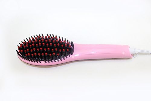 Electric Hair Straightener Brush pink