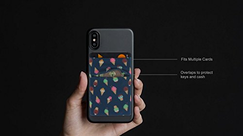 image for [2PACK] Cell Phone Card Wallet - Double Secure Stretchy Cell Phone Sti