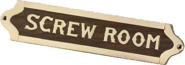 Wooden Nautical Plaque Wood Sign Door Brass Trim Screw Room Replica from the room where Ship’s Propeller or Screw Accessible by Sprinkles Gifts