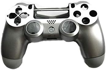 Front+Back Shell Housing Case Cover Protector for Sony PS4 Pro Controller JDS040 JDM-040 Upper Housing Shell Case (Silver)