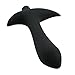Two Men or Womens Adult Sex Toy, Black Matte Body Safe Silicone Anchor Shaped Battery Operated (Included) Anal Vibrator