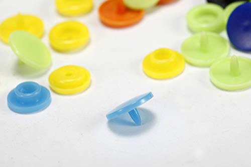 TommoT Plastic Snaps and Pliers Set,300 Sets T5 Plastic Buttons No-Sew Snap Fastener Setter for Sewing and Crafting