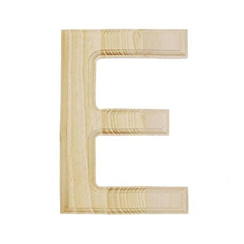 6" Blank Unfinished Wooden Letter E