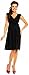 Zeta Ville Women's Maternity Breastfeeding Flattering Summer Skater Dress 256c(Black, US 8, M)