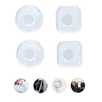 Hoocozi 4PCS Nano Gel Pad Traceless Magic Sticker Washable Multi-Functional Sticky Car Phone Holder,for Storage of Various Small Device and Items