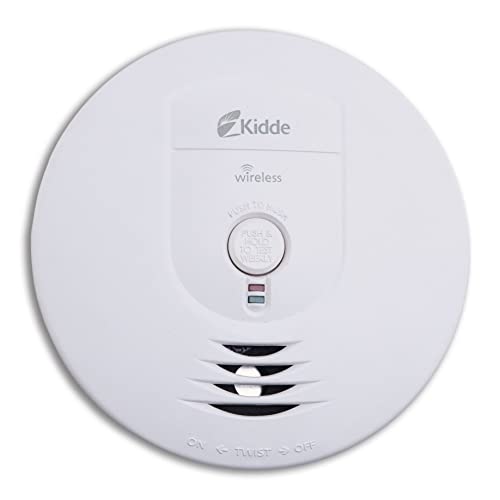 Kidde Wireless Smoke Detector, AA Battery Operated (Included), Ionization Sensor WireFree
