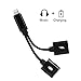 2 in 1 Dual Headphone Jack Audio Adapter Splitter, Earphone Extender Converter, Supports Audio and Charge, compatible iPhone 8/8 Plus/iPhone X/iPhone 7/7 Plus