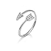 HANFLY 925 Sterling Silver Arrow Ring Fashion Adjustable Ring Minimalist Jewelry
