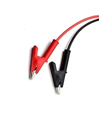 2 conectores banana de 0.157 in a cocodrilo, cable de prueba de alambre de cocodrilo, 14 AWG, longitud de 3.3 ft, 3 pies, 39,4 pulgadas para multímetro, osciloscopio