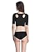 Shymay Women's Shapewear Tops Wear Your Own Bra Short Sleeve Slim Crop Top Shaper , Black, Medium