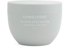 Sand + Fog Marshmallow Skies Whipped Body Butter – Rich Moisturizing Body Cream – Soft, Sweet Vanilla Marshmallow Scent – 5 o
