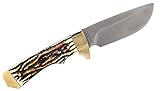 Uncle Henry Elk Hunter w-Leather Sheath. 7Cr17MoV