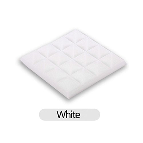Iuhan Acoustic Foam Panel Sound Stop Absorption Sponge Studio KTV Soundproof (White)