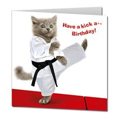 carte anniversaire karate
