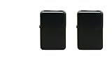 Thirsty Rhino Klik, Windproof Refillable Oil Wick Lighter with Vintage Flip Top and Aluminum Gift Case, Set of 2 (Black)