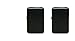 Thirsty Rhino Klik, Windproof Refillable Oil Wick Lighter with Vintage Flip Top and Aluminum Gift Case, Set of 2 (Black)