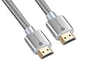 Buyer's Point Ultra High Speed HDMI 2.1 Cable Dynamic HDR 1.8M (6ft) 8K 120Hz, 48Gbps, Dolby Vision, eARC, Compatible with Apple TV, Nintendo Switch, Roku, Xbox, PS4, Projector (Gray, 1 Pack)