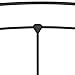 Fashion Bed Group Sanford Metal Headboard Panel with Castings and Round Finial Posts, Matte Black Finish, King