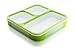Bento Lunch Box by Lifemark Labs - Stylish Leakproof Lunch Kit with 3 Compartments - For Kids & Adults - Easy Portion Control - Container is Dishwasher & Microwave Friendly