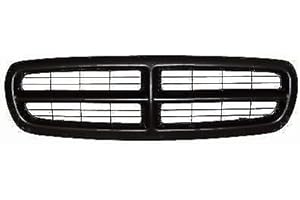 FITRITE AUTOPARTS FITRITE AUTO PARTS New Grille For 1997-2004 Dodge Dakota Pickup, 98-03 Dodge Durango, Made Of Plastic, Black/Paint To Match With Black Insert CH1200200