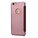 iPhone 6s Plus Case,Mirror Smart Clear View Window Flip Case Cover For iPhone 6s Plus, iPhone 6 Plus - rose gold
