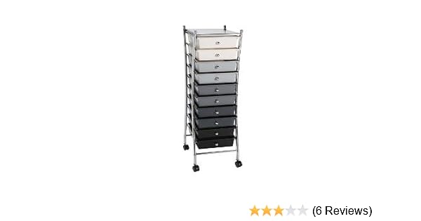 Amazon Com Realspace R 10 Drawer Mobile Organizer 37 2 5in H X