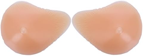 PrettyGal 1 pair 260g B Cup Prosthesis Postoperative Medical Fake Chest, Water Drop Shape Mastectomy Enhancer Inserts Silicone Breast Forms
