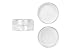 SE 12-Piece Set of Clear Round Plastic Storage Containers with Screw Top Lids - 1-1/2