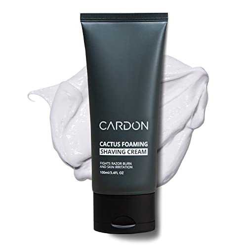 Cardon Cactus Foaming Shaving Cream and Cleanser| Men's Facial Shaving Foam | Advanced Korean Skincare Made with Cactus, Protects from Razor Burn | 3.4 Fl Oz, 1-Pack