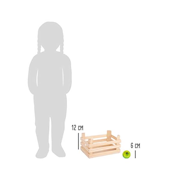 Small Foot 11755 Kaufladen-Obst mit Kiste, Zubehör aus Holz für die Kinderküche, Rollenspielzeug für Kinder ab 3 Toys… – Bild 6