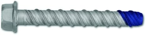 Powers Fastening Innovations 7206SD 1/4-Inch by 1-3/4-Inch Wedge-Bolt and Blue Tip Large Diameter Screw Anchor Carbon Steel, 100 Per Box