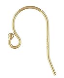 50pcs 14k Gold on Sterling Silver Ear Wire Ball Dot French Hooks 20mm Dangle Earwire Earring Connectors (wire ~ 0.8mm) SS296