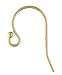 50pcs 14k Gold on Sterling Silver Ear Wire Ball Dot French Hooks 20x10mm/ Dangle Earwire Earring Connectors (Wire ~ 0.8mm) SS296