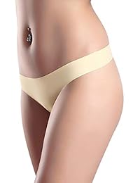 GNEPH - Tanga para mujer de bajo alcance, sin costuras, elástica, invisible, paquete múltiple