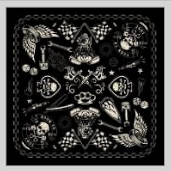 Amazon.com: Hav-A-Hank Smiley Face Black Bandanna, Made in