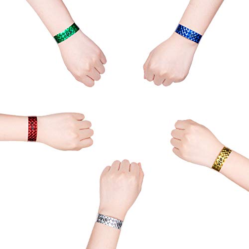 Ouchan Multicolor Holographic VIP Wristbands Variety Pack - 200 Pack Colored Wristbands for Events Club Music Meeting Party Wristbands - Thumbnail 4