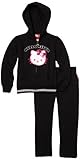 Hello Kitty Little Girls' Fashionable Fleece Active-Wear Set With Velour Applique