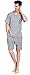 Suntasty Men's Summer Sleepwear Striped Short Sleeve Pajama Shorts and Top Set