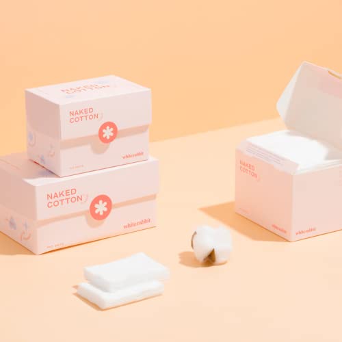 White rabbit Premium Natural 100 Facial Cotton Pads (200 Count