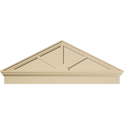 52"W x 19-3/4"H x 2-1/2"P (Pitch 6/12) Peaked Cap 3 Spoke Signature Urethane Co…