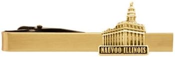 LDS Nauvoo Illinois Temple Gold Steel Tie Bar - Tie Clip - Priesthood Gift, LDS Missionary, Tie Clip