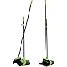 Broom and Dustpan Set Cleaning Supplies - Upright Broom and Dustpan Combo with Long Extendable Handle for Home Kitchen Room Office Lobby Floor Use Upright Stand up Dustpan Broom Set (Green)