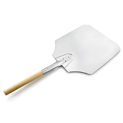16"X18" Anodized Aluminum Pizza Peel Alizzee, Super Portable Pizza Turning Peel Large Square Oven Pizza Peel For Wood Fired Oven