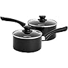 Amazon Basics 5-Piece Non Stick Induction Cookware Set - Including Frying Pan, Saucepan and Casserole with Lids, PFOA…